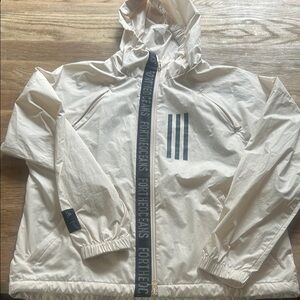 Adidas Cream Windbreaker Jacket-medium-For The Oceans